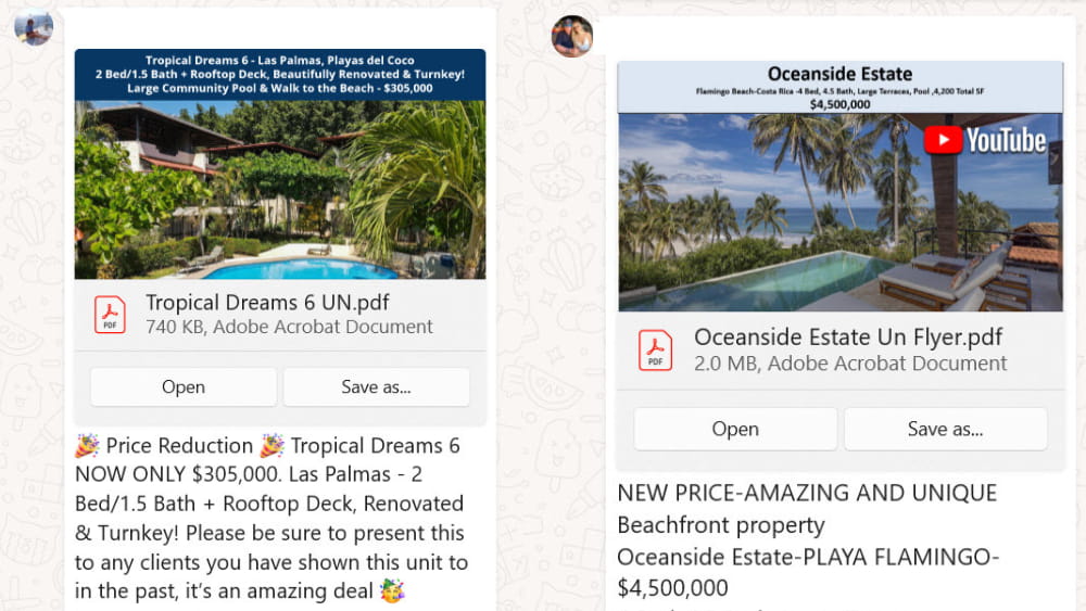 Buyer's market WhatsApp notifications of price reductions.