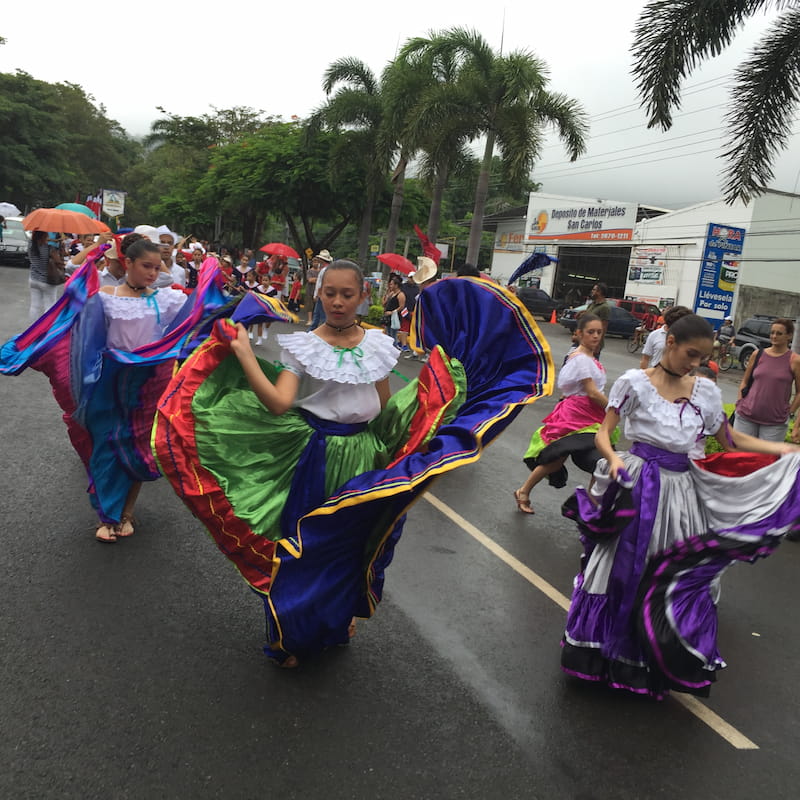 Costa Rica Independence Day parade in Playas del Coco